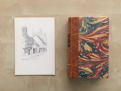 1915 HASTINGS - Sir Cloudesley Shovel's House - Antique Hastings Print - Local History Print - Hasting Kent Wall Art - Over 100 Years Old