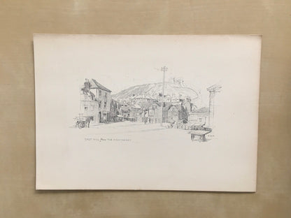 1915 HASTINGS - EAST HILL - Antique Hastings Print - Local History Print - Hasting Kent Wall Art - Over 100 Years Old