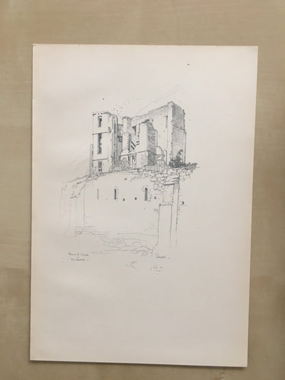 1920 WARWICK - KENILWORTH CASTLE - Antique Warwick Print - Local History Print - Warwick Wall Art - Over 100 Years Old