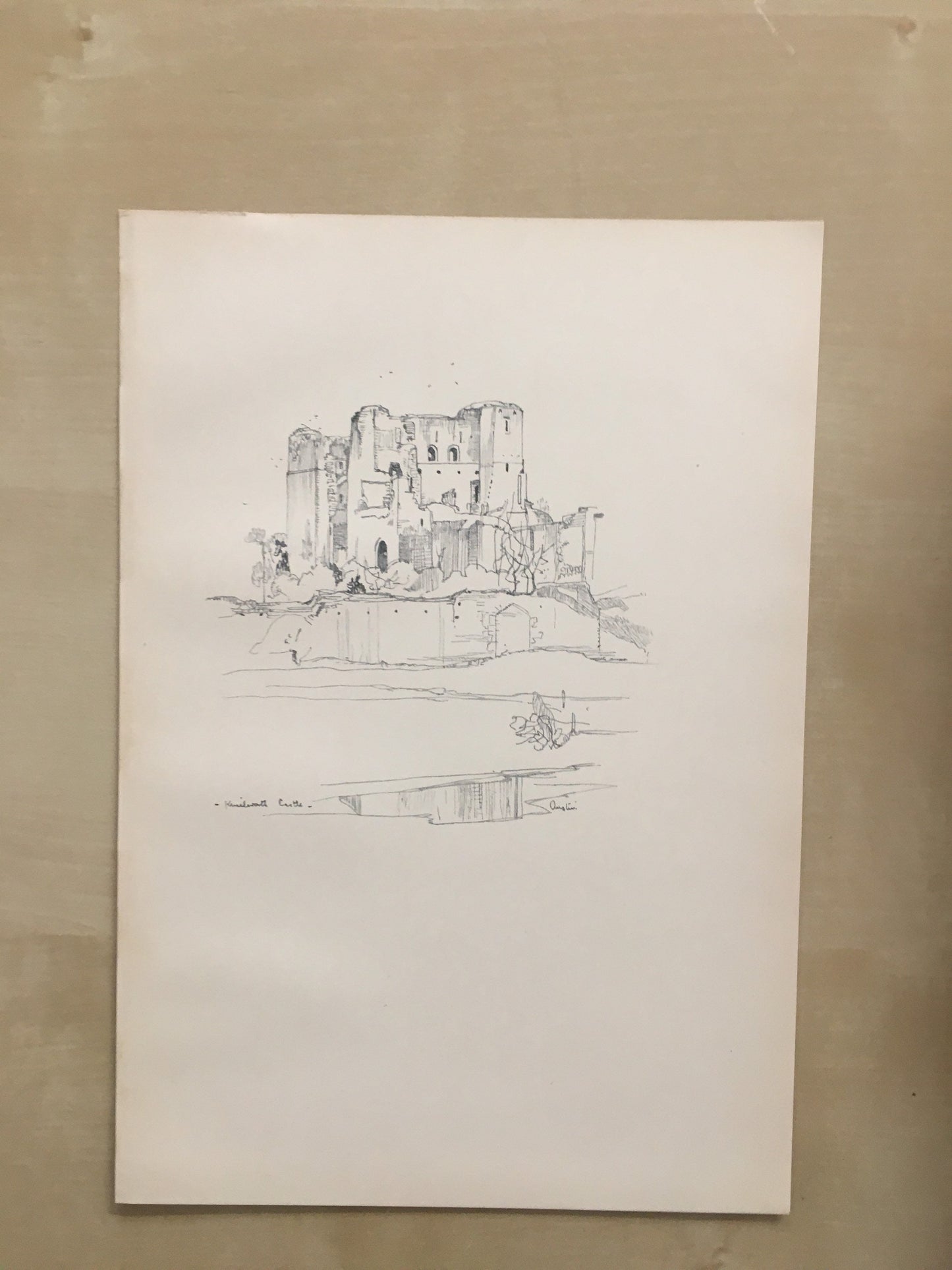 1920 WARWICK - KENILWORTH CASTLE - Antique Warwick Print - Local History Print - Warwick Wall Art - Over 100 Years Old