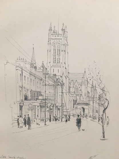 1920 LEAMINGTON - All Saints' Church - Antique Warwick Print - Local History Print - Warwick Wall Art - Over 100 Years Old