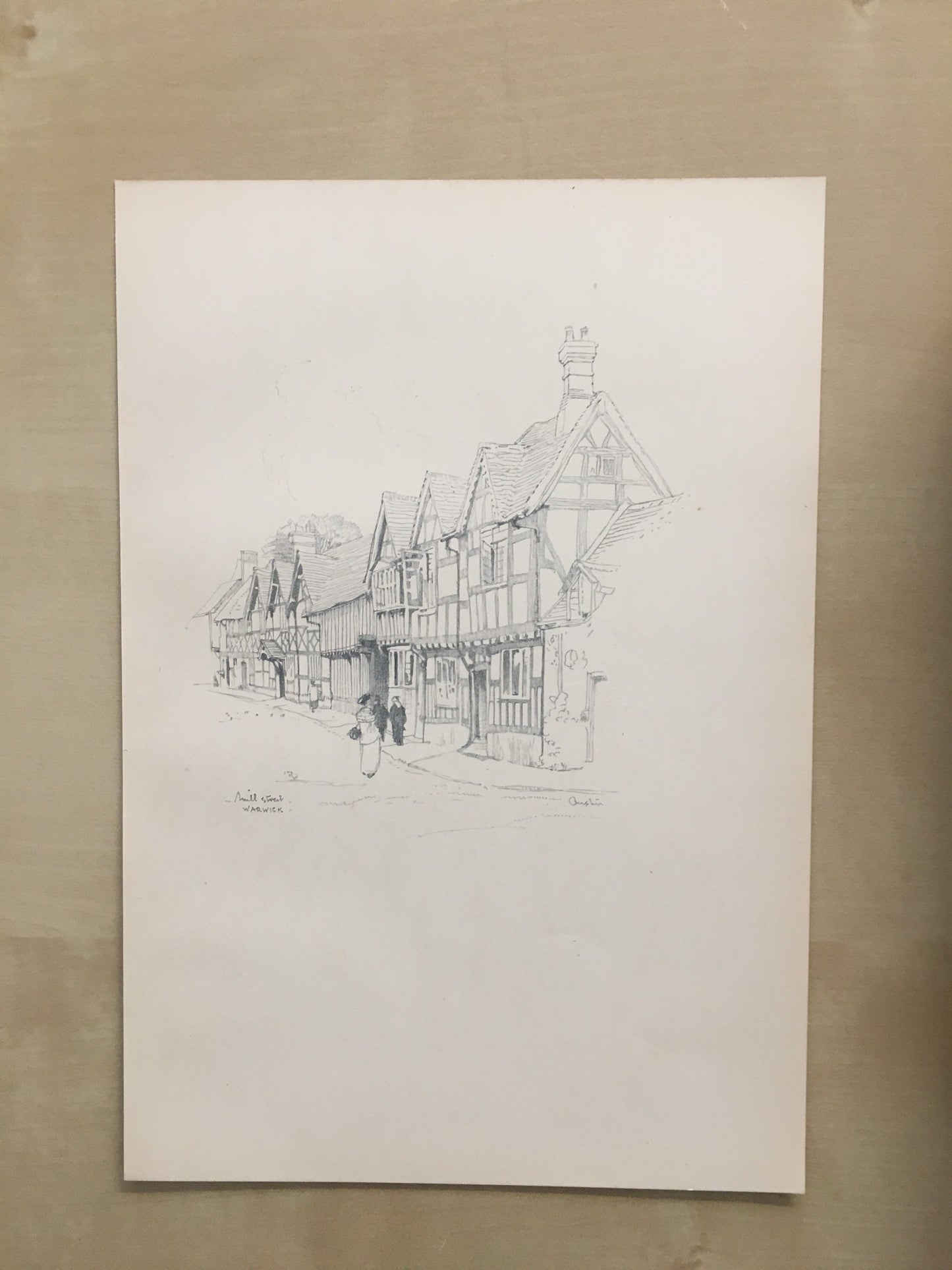 1920 WARWICK - MILL STREET - Antique Warwick Print - Local History Print - Warwick Wall Art - Over 100 Years Old