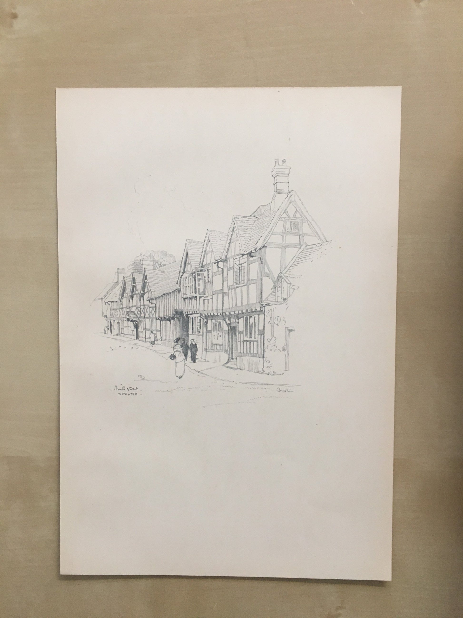1920 WARWICK - MILL STREET - Antique Warwick Print - Local History Print - Warwick Wall Art - Over 100 Years Old