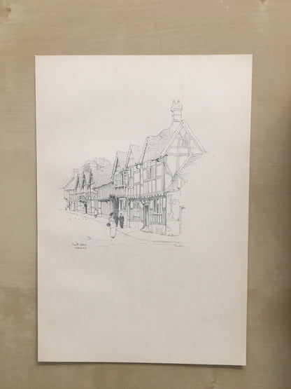 1920 WARWICK - MILL STREET - Antique Warwick Print - Local History Print - Warwick Wall Art - Over 100 Years Old