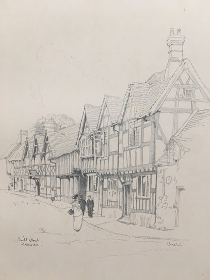 1920 WARWICK - MILL STREET - Antique Warwick Print - Local History Print - Warwick Wall Art - Over 100 Years Old