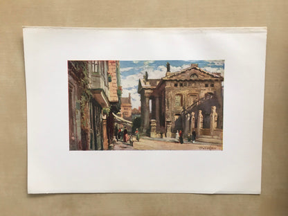 1903 OXFORD - CLARENDON BUILDING, Looking East - Oxford University Print - John Fulleylove - Antique Oxford Print - 8.5 x 6 Inches