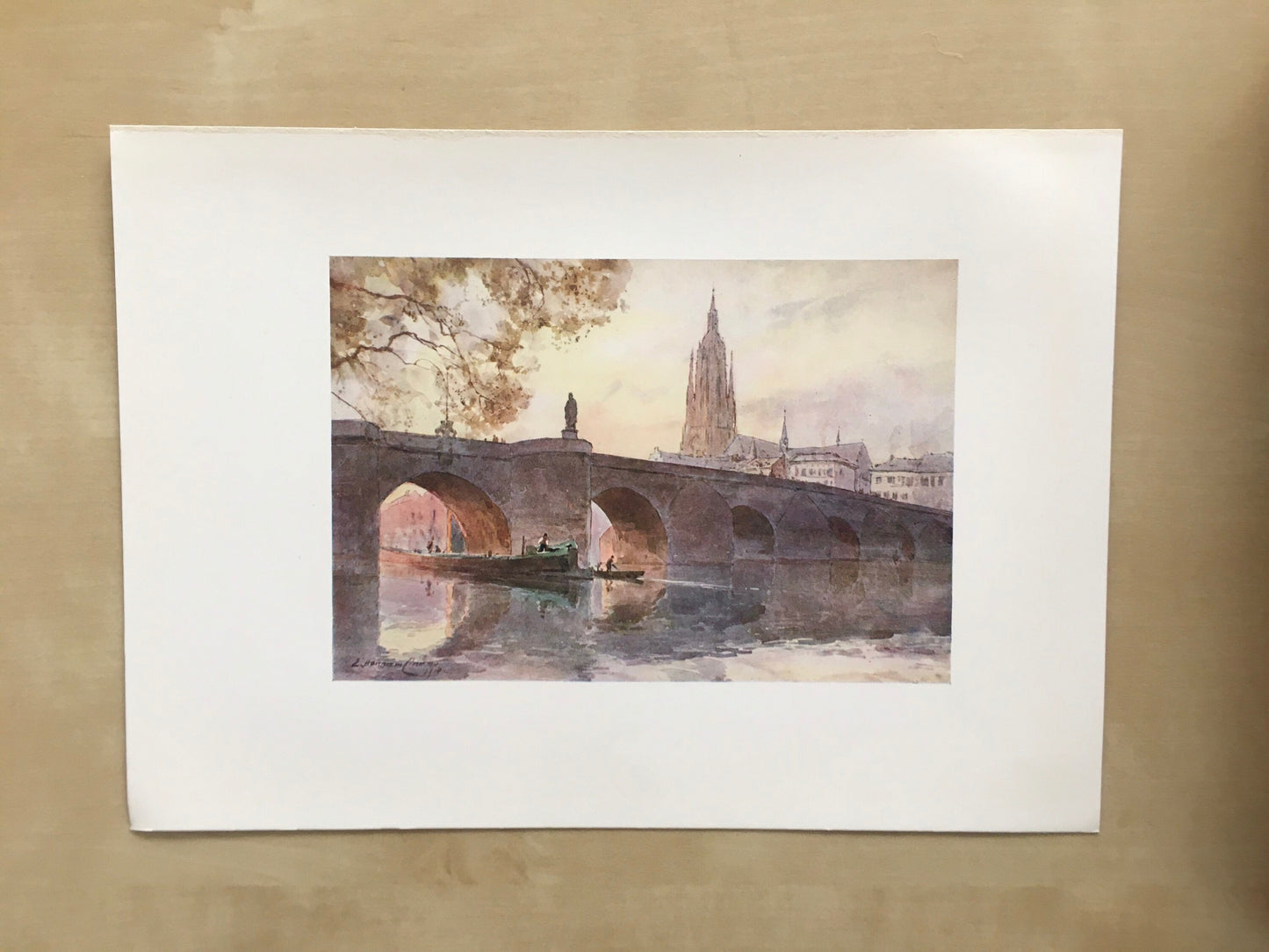 1912 GERMANY - FRANKFURT - Germany Print - German City Print - Germany Painting - 8.5 x 6 Inches