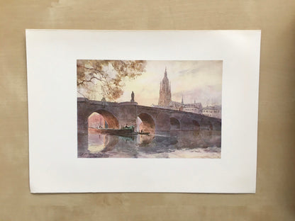 1912 GERMANY - FRANKFURT - Germany Print - German City Print - Germany Painting - 8.5 x 6 Inches