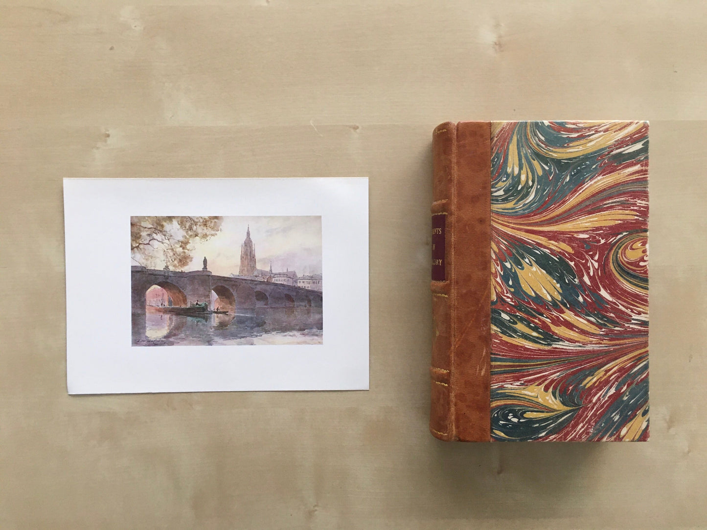 1912 GERMANY - FRANKFURT - Germany Print - German City Print - Germany Painting - 8.5 x 6 Inches