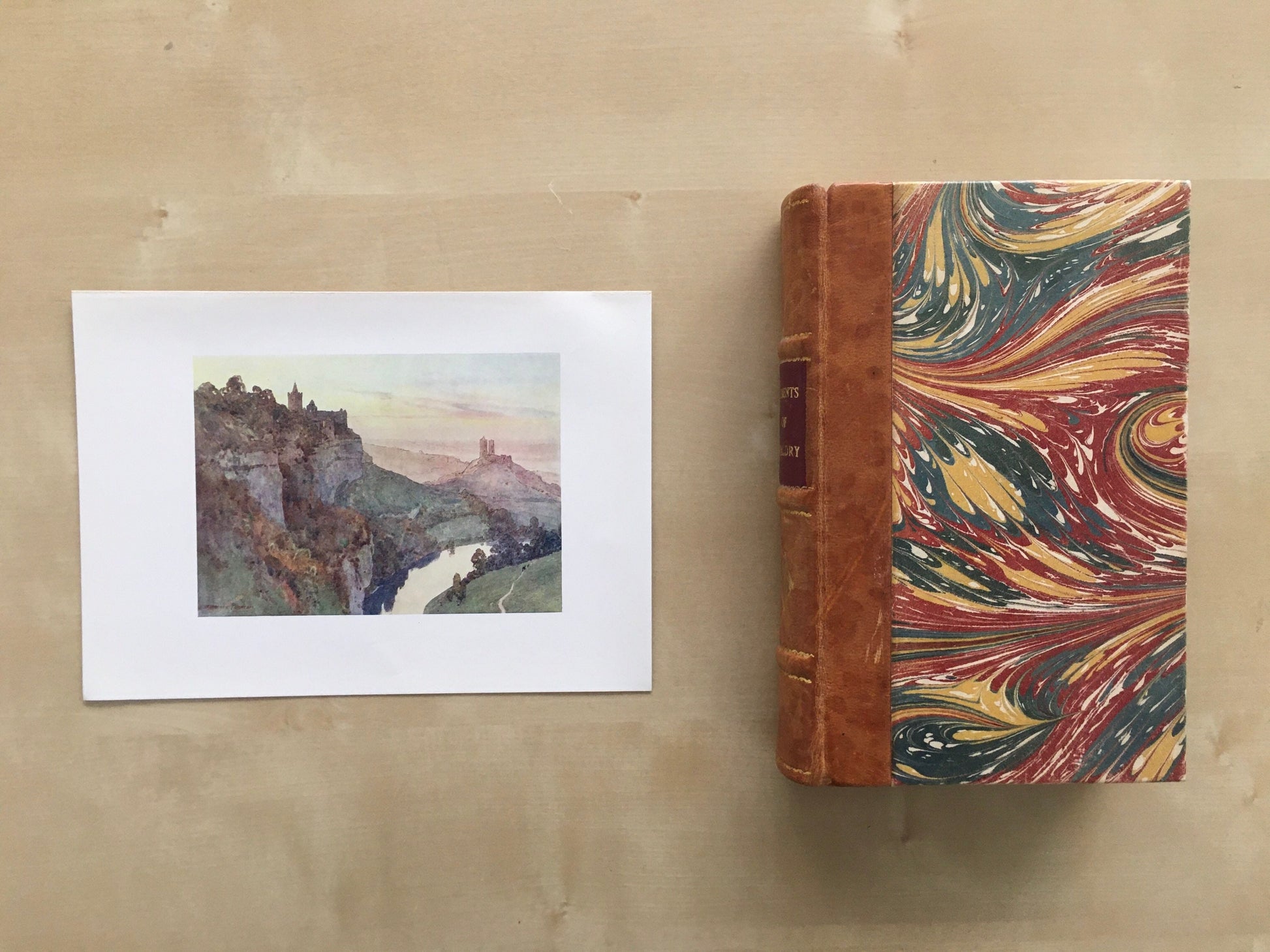 1912 GERMANY - RUDELSBURG & SAALECK Castles - Germany Print - German City Print - Germany Painting - 8.5 x 6 Inches