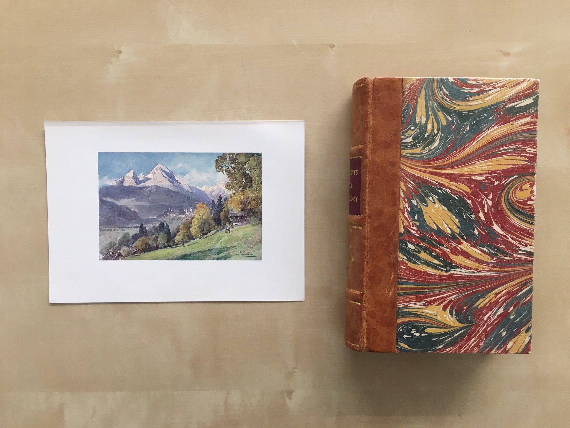 1912 GERMANY - BERCHTESGADEN - Germany Print - German City Print - Germany Painting - 8.5 x 6 Inches