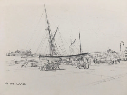 1915 HASTINGS - PARADE - Antique Hastings Print - Local History Print - Hasting Kent Wall Art - Over 100 Years Old