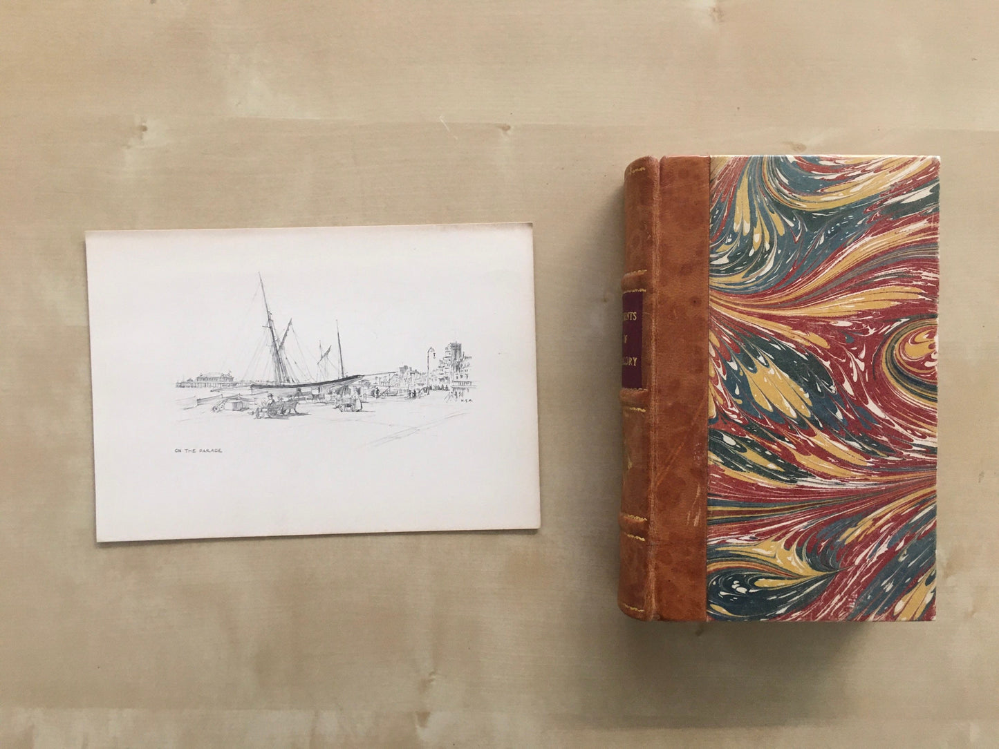 1915 HASTINGS - PARADE - Antique Hastings Print - Local History Print - Hasting Kent Wall Art - Over 100 Years Old