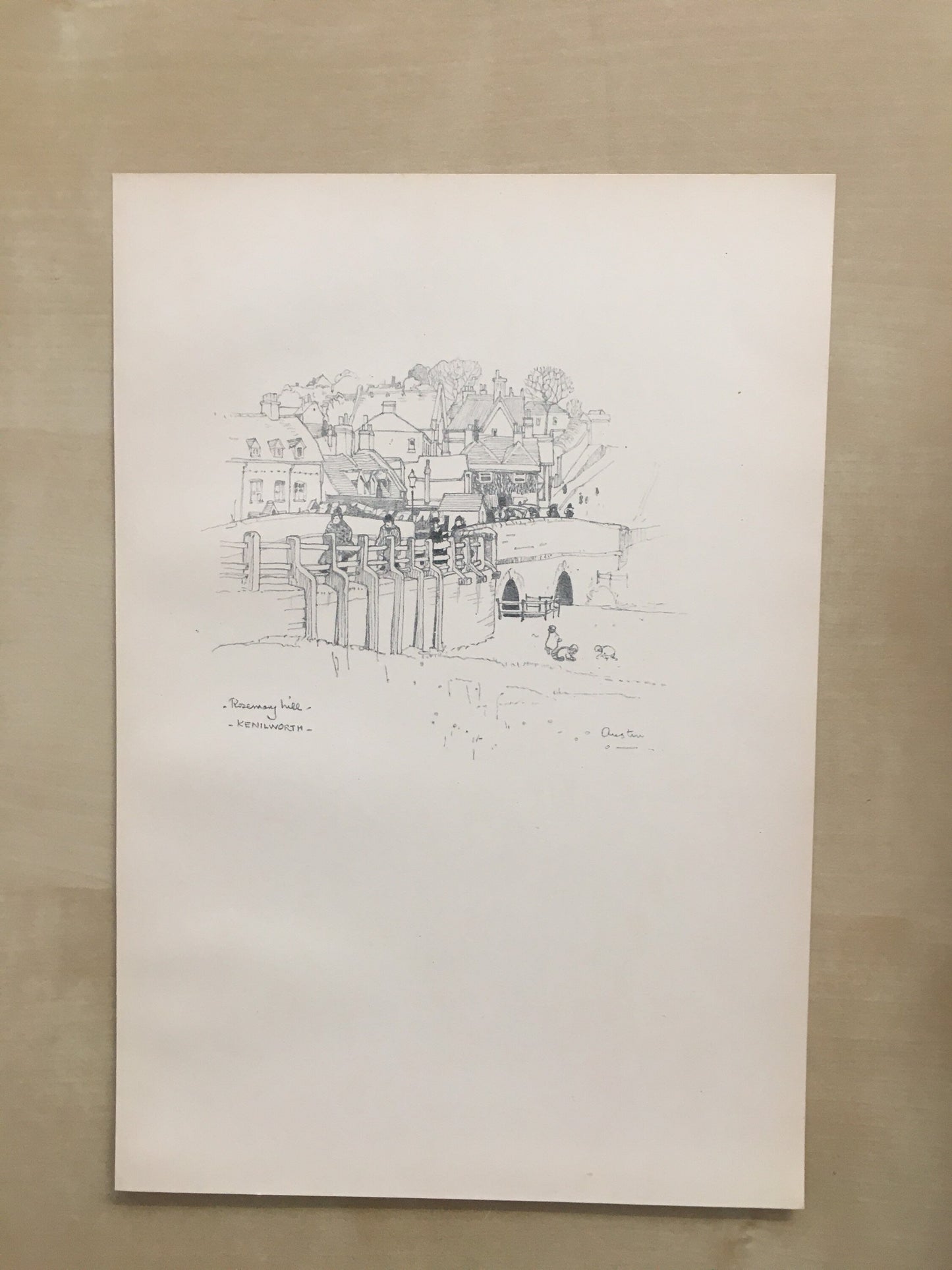 1920 WARWICK - KENILWORTH: Rosemary Hill - Antique Warwick Print - Local History Print - Warwick Wall Art - Over 100 Years Old