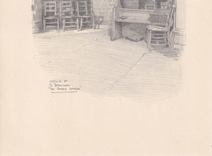 1926 CAMBRIDGE: ST SEPULCHRE - Antique Cambridge Print - Cambridge University Print - Cambridge Wall Art - 8.7 x 5.9 Inches