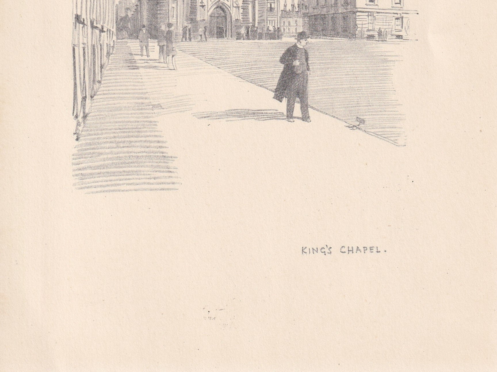 1926 CAMBRIDGE: KING'S CHAPEL - Antique Cambridge Print - Cambridge University Print - Cambridge Wall Art - 8.7 x 5.9 Inches