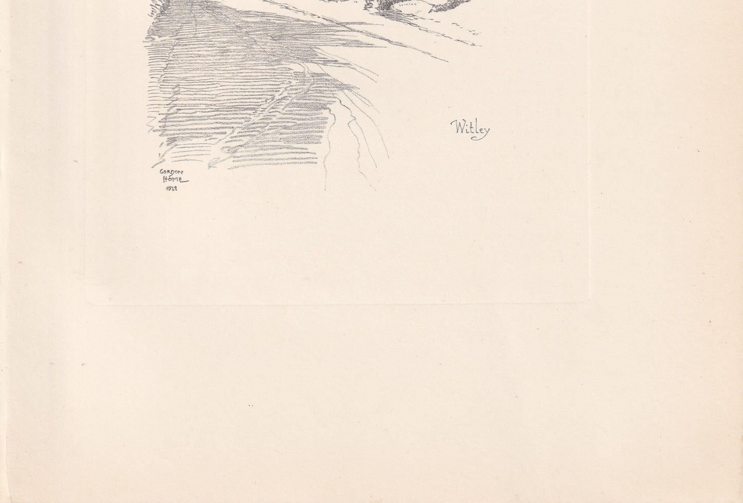 1929 WITLEY - Antique Surrey Print - Surrey Drawing - Surrey Wall Art - Surrey Gift Idea - 10.15 x 7.25 Inches