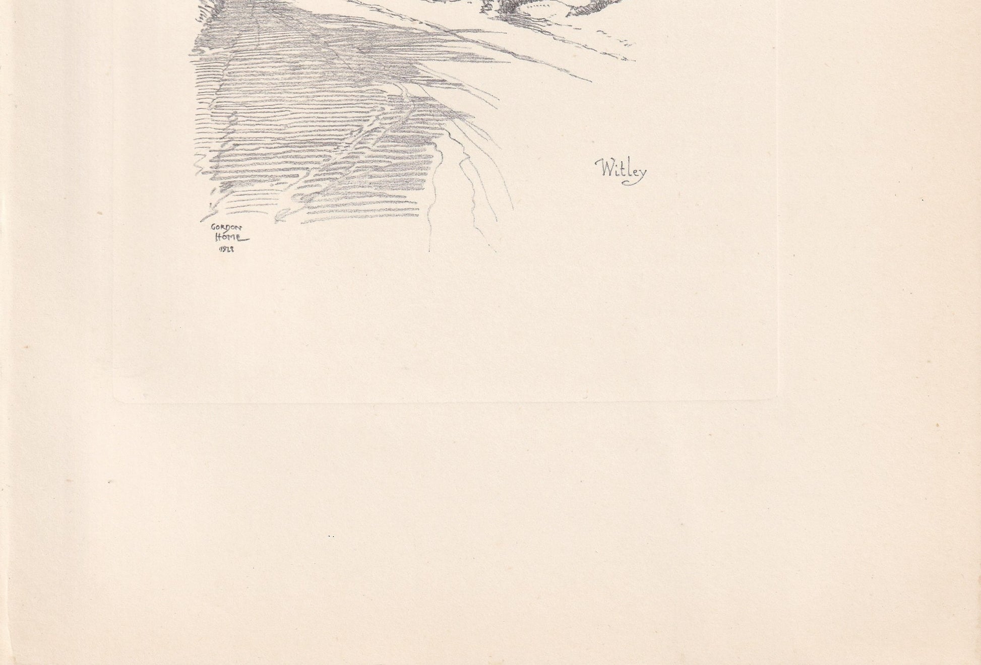 1929 WITLEY - Antique Surrey Print - Surrey Drawing - Surrey Wall Art - Surrey Gift Idea - 10.15 x 7.25 Inches