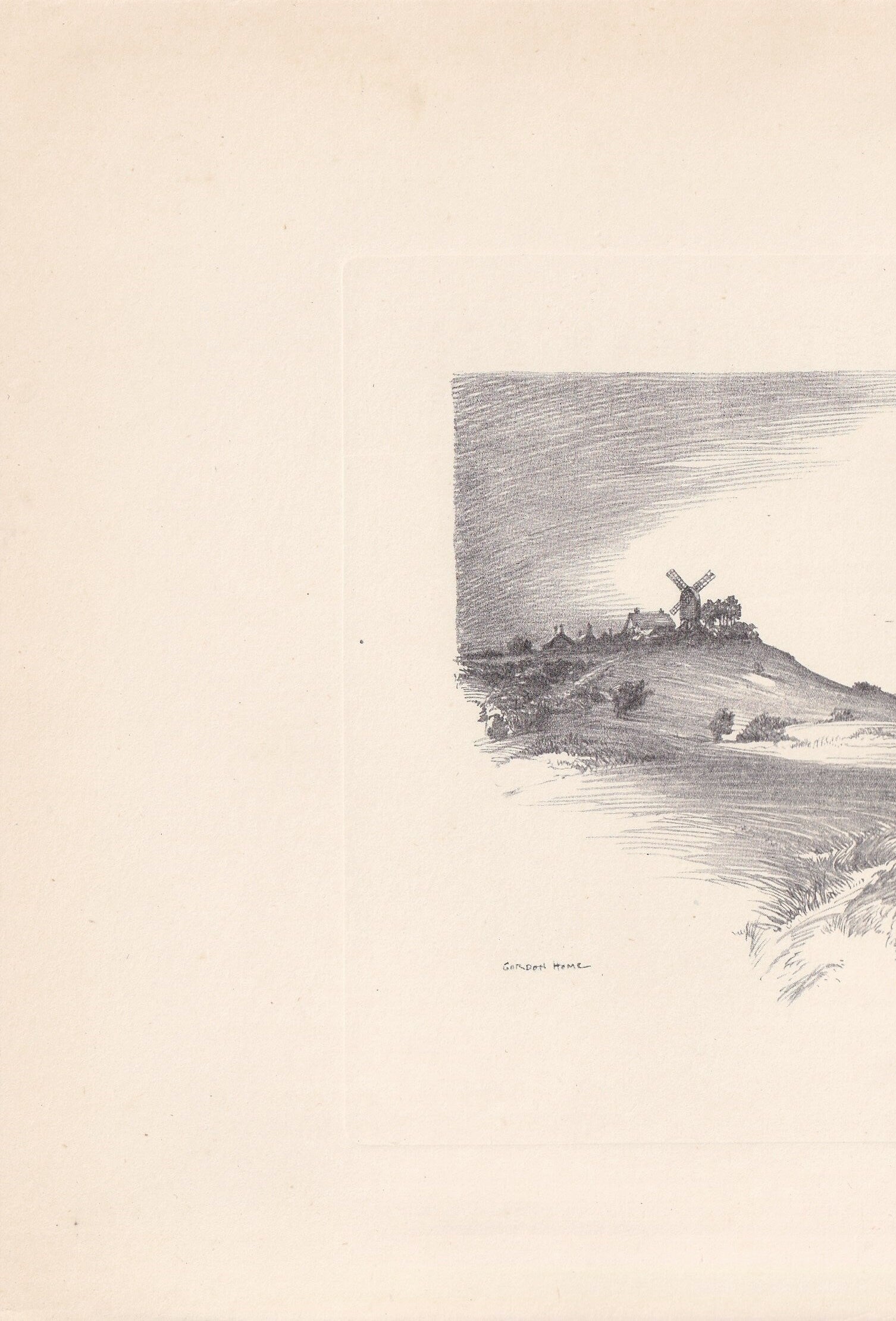 1929 REIGATE HEATH - Antique Surrey Print - Surrey Drawing - Surrey Wall Art - Surrey Gift Idea - 10.15 x 7.25 Inches