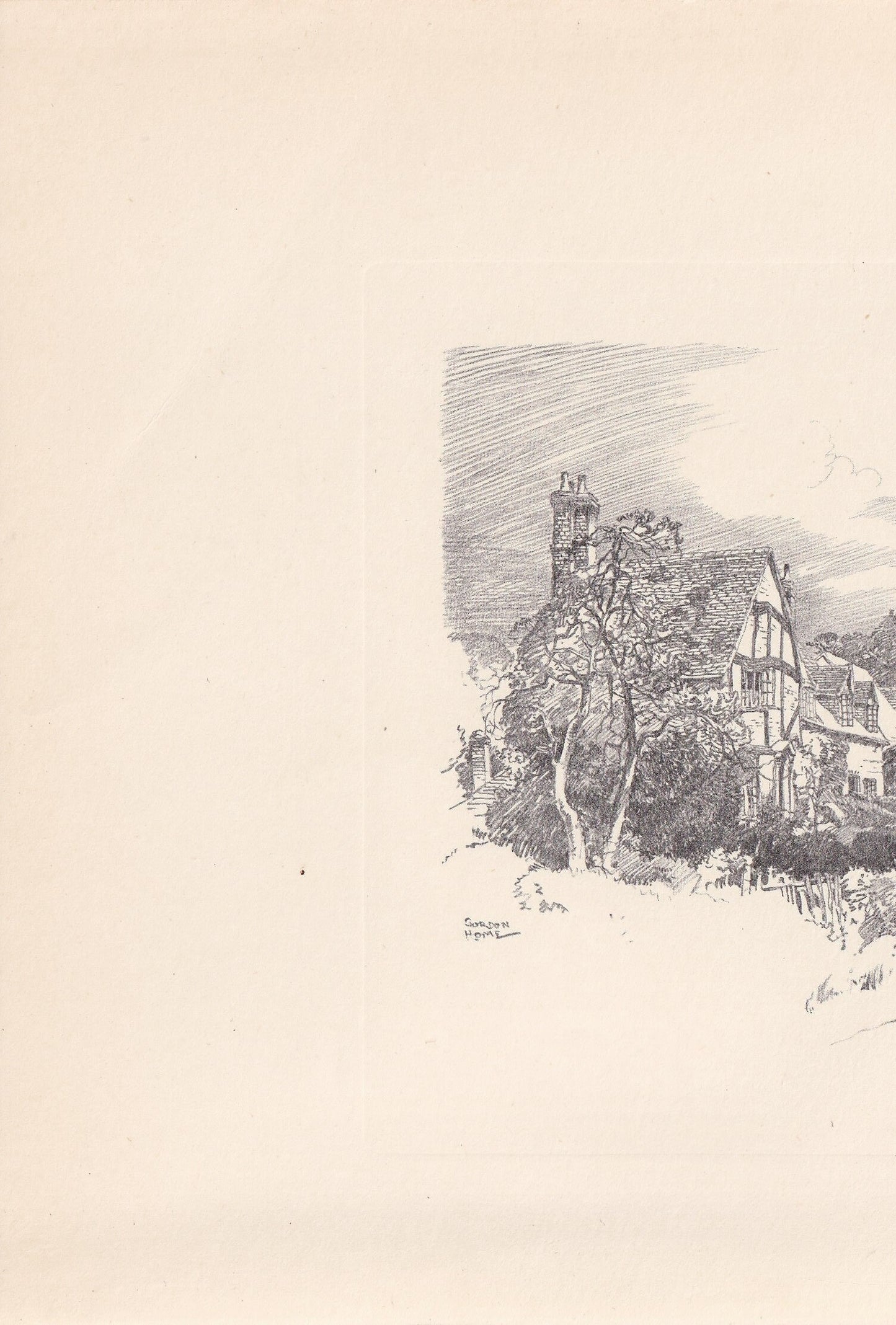 1929 BETCHWORTH - Antique Surrey Print - Surrey Drawing - Surrey Wall Art - Surrey Gift Idea - 10.15 x 7.25 Inches