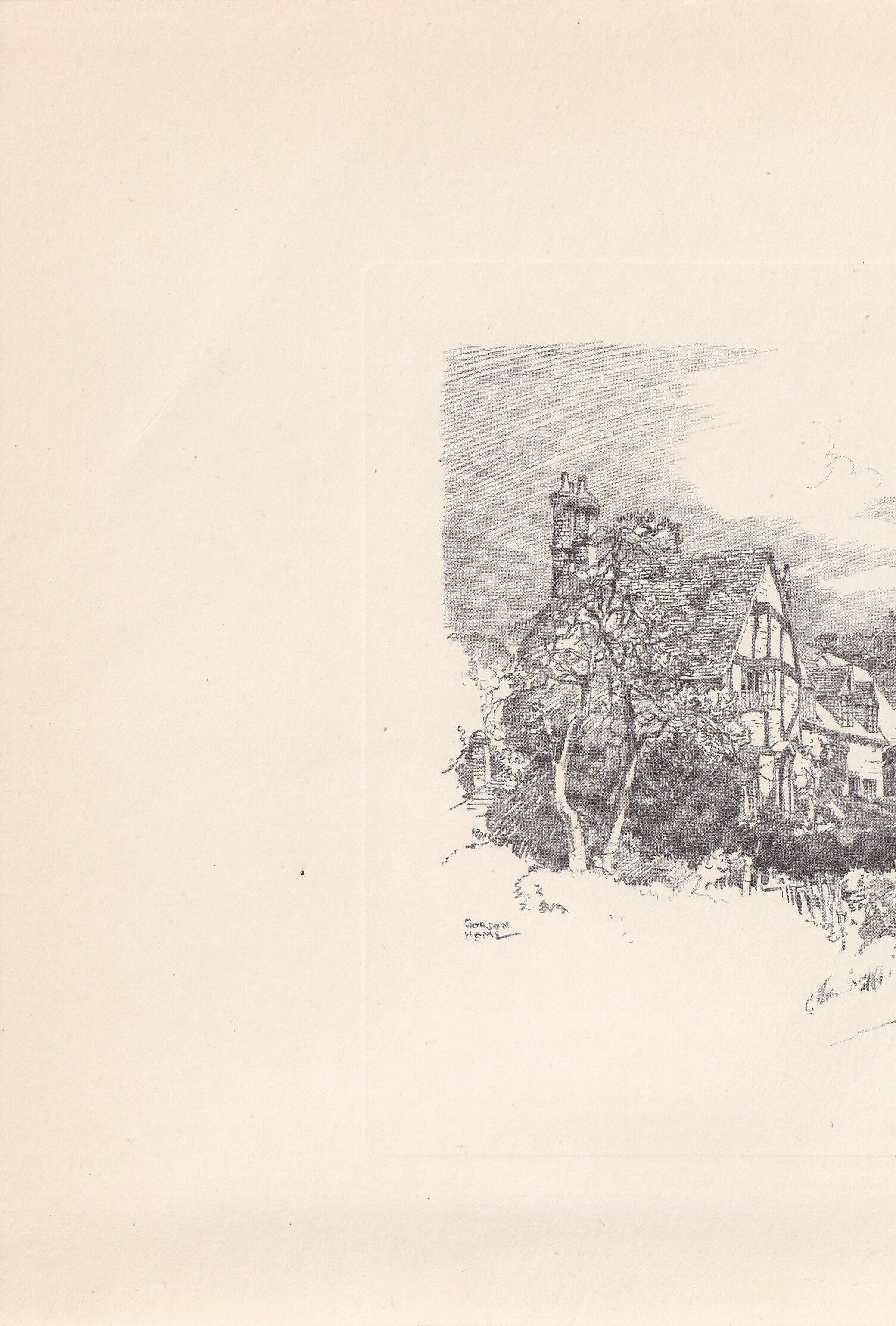 1929 BETCHWORTH - Antique Surrey Print - Surrey Drawing - Surrey Wall Art - Surrey Gift Idea - 10.15 x 7.25 Inches