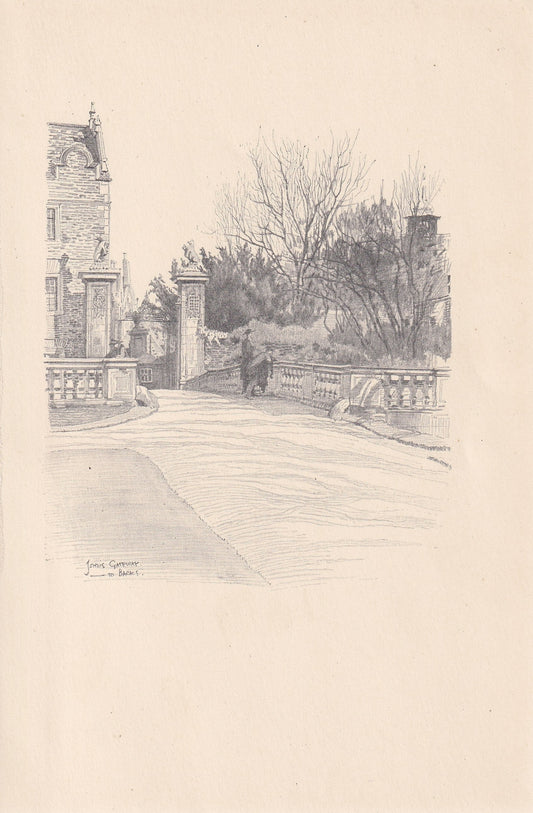 1926 CAMBRIDGE: JOHN'S GATEWAY - Antique Cambridge Print - Cambridge University Print - Cambridge Wall Art - 8.7 x 5.9 Inches