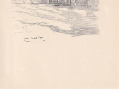 1926 CAMBRIDGE: JOHN'S COLLEGE Gates - Antique Cambridge Print - Cambridge University Print - Cambridge Wall Art - 8.7 x 5.9 Inches