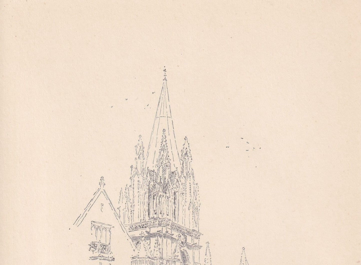 1923 OXFORD: St MARY The VIRGIN Church - Antique Oxford Print - Oxford University Print - Oxford Wall Art - 8.75 x 6 Inches