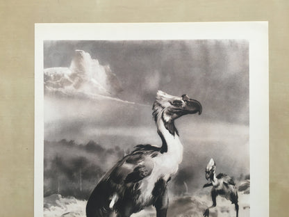 1960 PHORUSRHACOS Print - Prehistoric Animals Print - Paleoart - Paleontology Print - Extinct Bird Print - 63 Years Old - 13.5 x 9.75 Inches