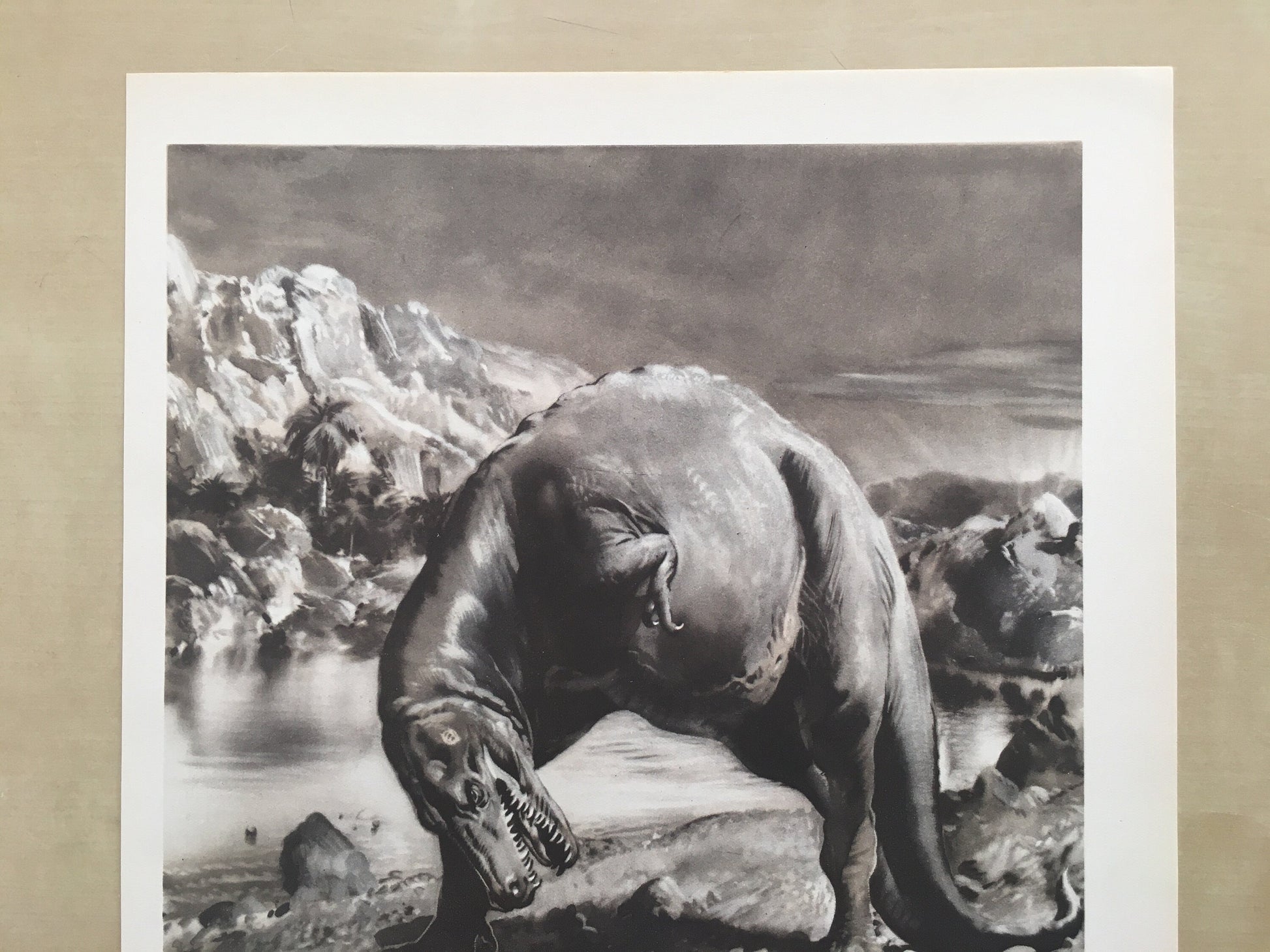 1960 GORGOSAURUS DINOSAUR Print - Prehistoric Animals Print - Paleoart - Dinosaur Decoration - 63 Years Old - 13.5 x 9.75 Inches