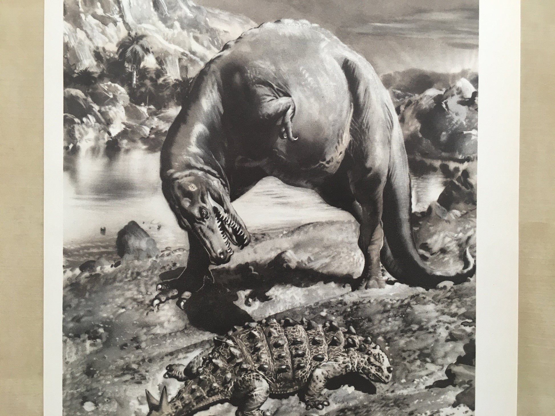 1960 GORGOSAURUS DINOSAUR Print - Prehistoric Animals Print - Paleoart - Dinosaur Decoration - 63 Years Old - 13.5 x 9.75 Inches