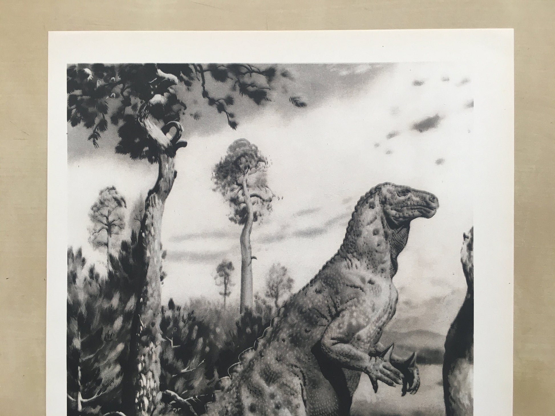 1960 IGUANODON DINOSAUR Print - Prehistoric Animals Print - Paleoart - Dinosaur Decoration - 63 Years Old - 13.5 x 9.75 Inches