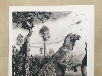 1960 IGUANODON DINOSAUR Print - Prehistoric Animals Print - Paleoart - Dinosaur Decoration - 63 Years Old - 13.5 x 9.75 Inches