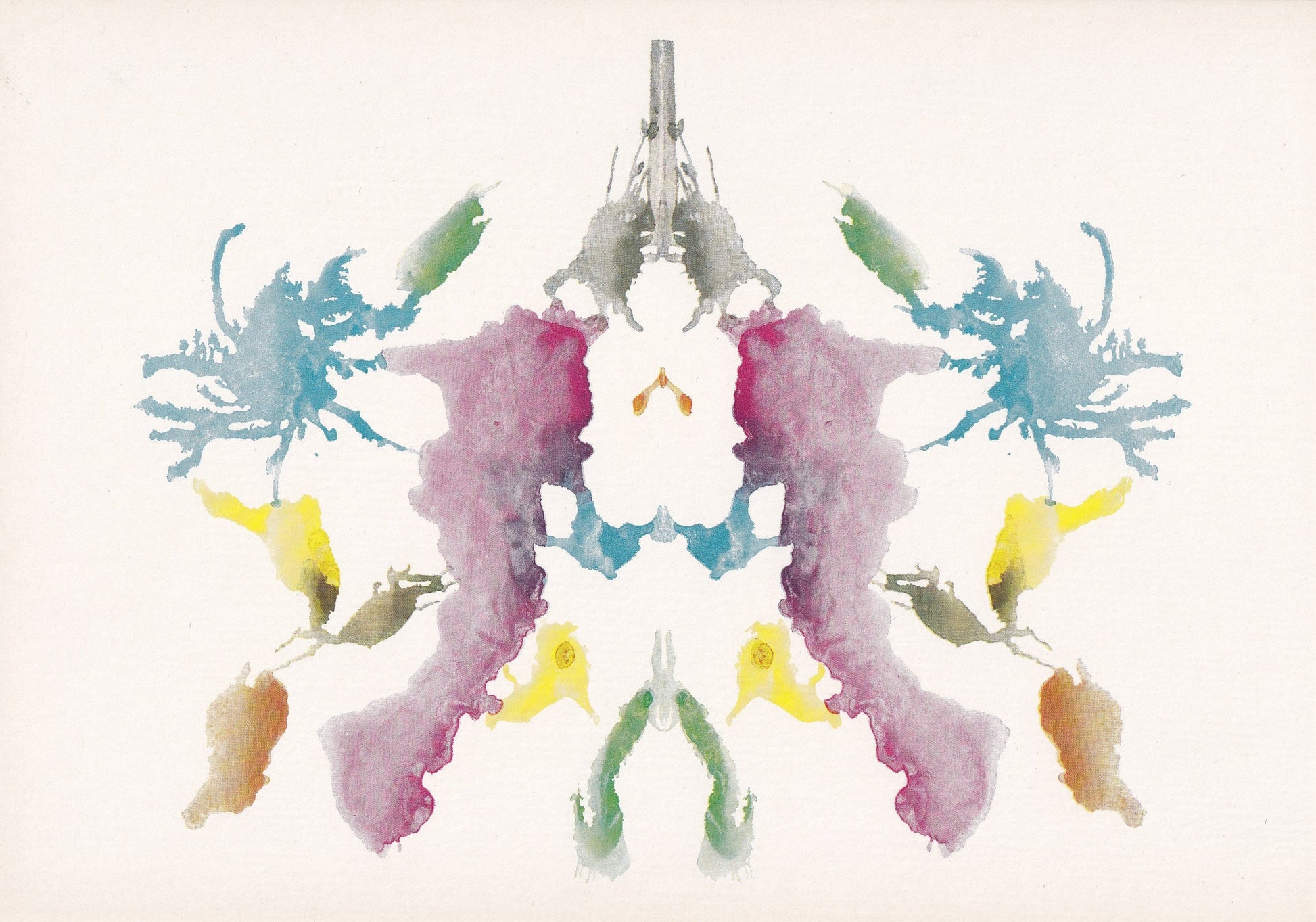 1948 RORSCHACH INKBLOT TEST Card - Inkblot Test Print - Psychology Wall Art - Psychiatry Wall Art - Inkblot Wall Art - 9.5 x 6.7 Inches