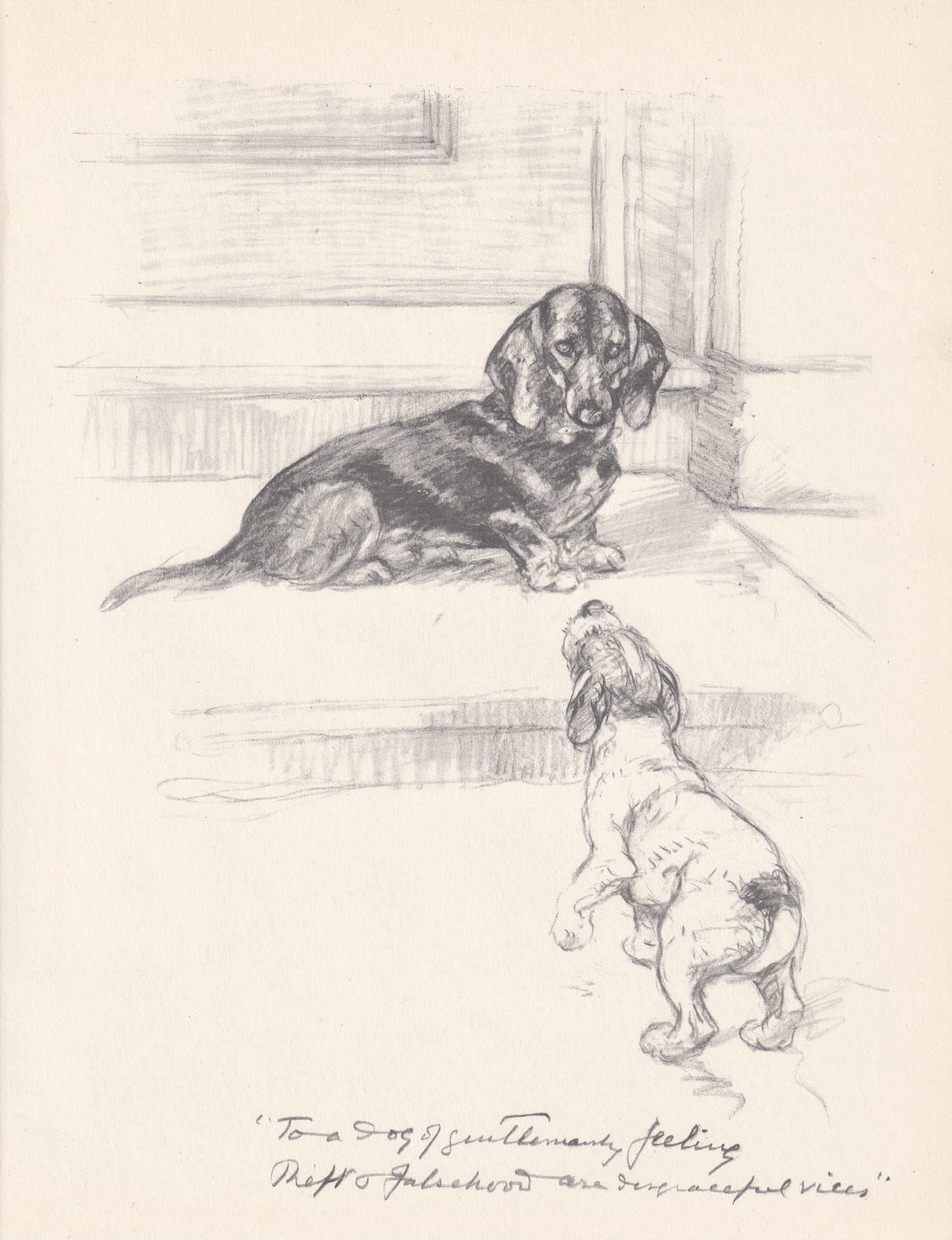 1936 DACHSHUND DOG Print - Original Antique Dog Print - Vernon Stokes - Dog Wall Art - Dog Gift - 11 x 8.4 Inches