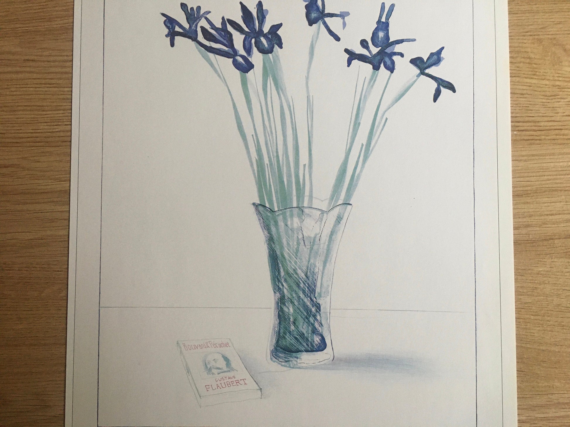 Vintage 1987 DAVID HOCKNEY Print - "Still Life with Flowers", Exhibition Poster - Hockney Wall Art - Hockney Poster - 10.25 x 14 Inches