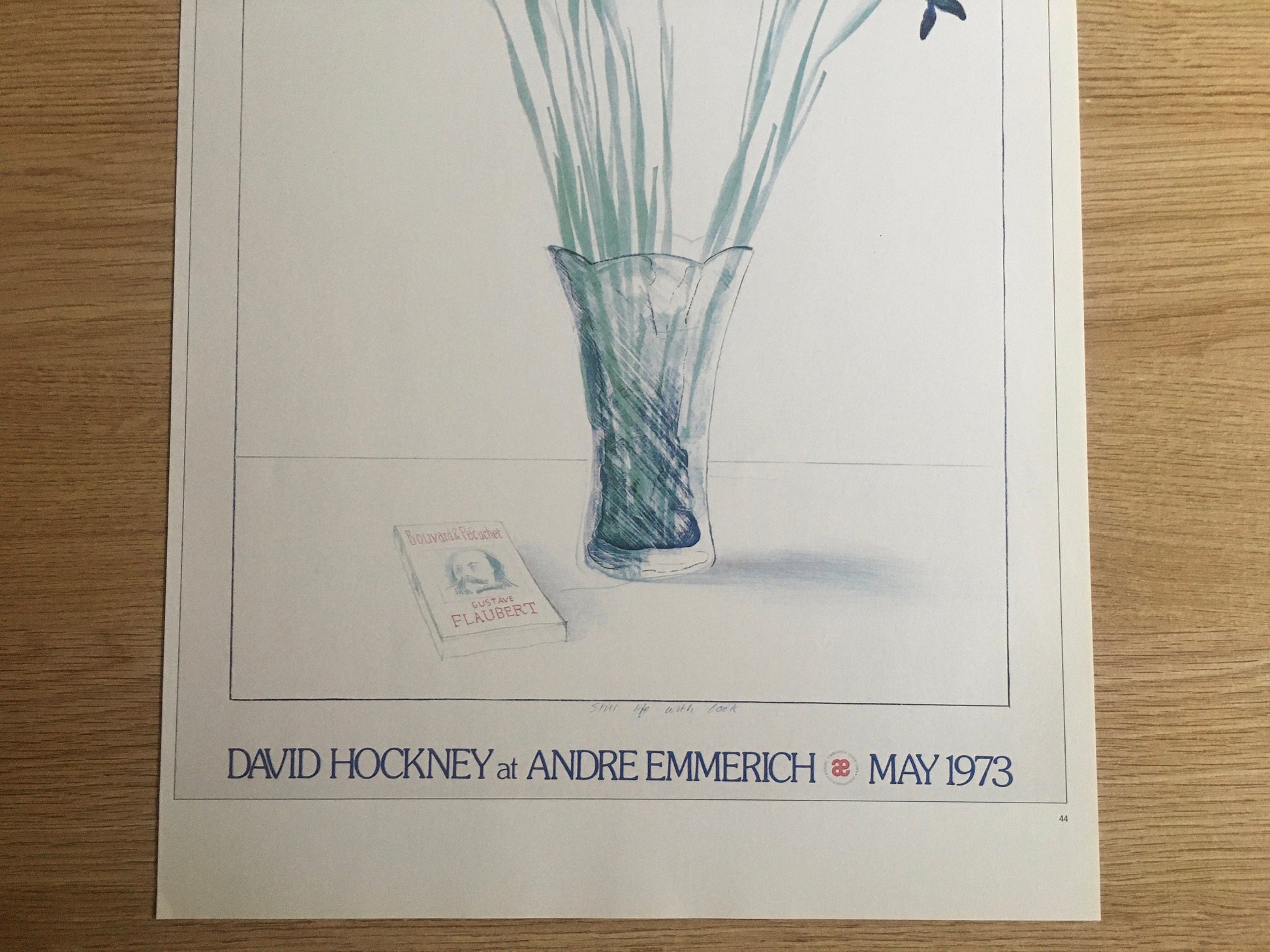 Vintage 1987 DAVID HOCKNEY Print - "Still Life with Flowers", Exhibition Poster - Hockney Wall Art - Hockney Poster - 10.25 x 14 Inches