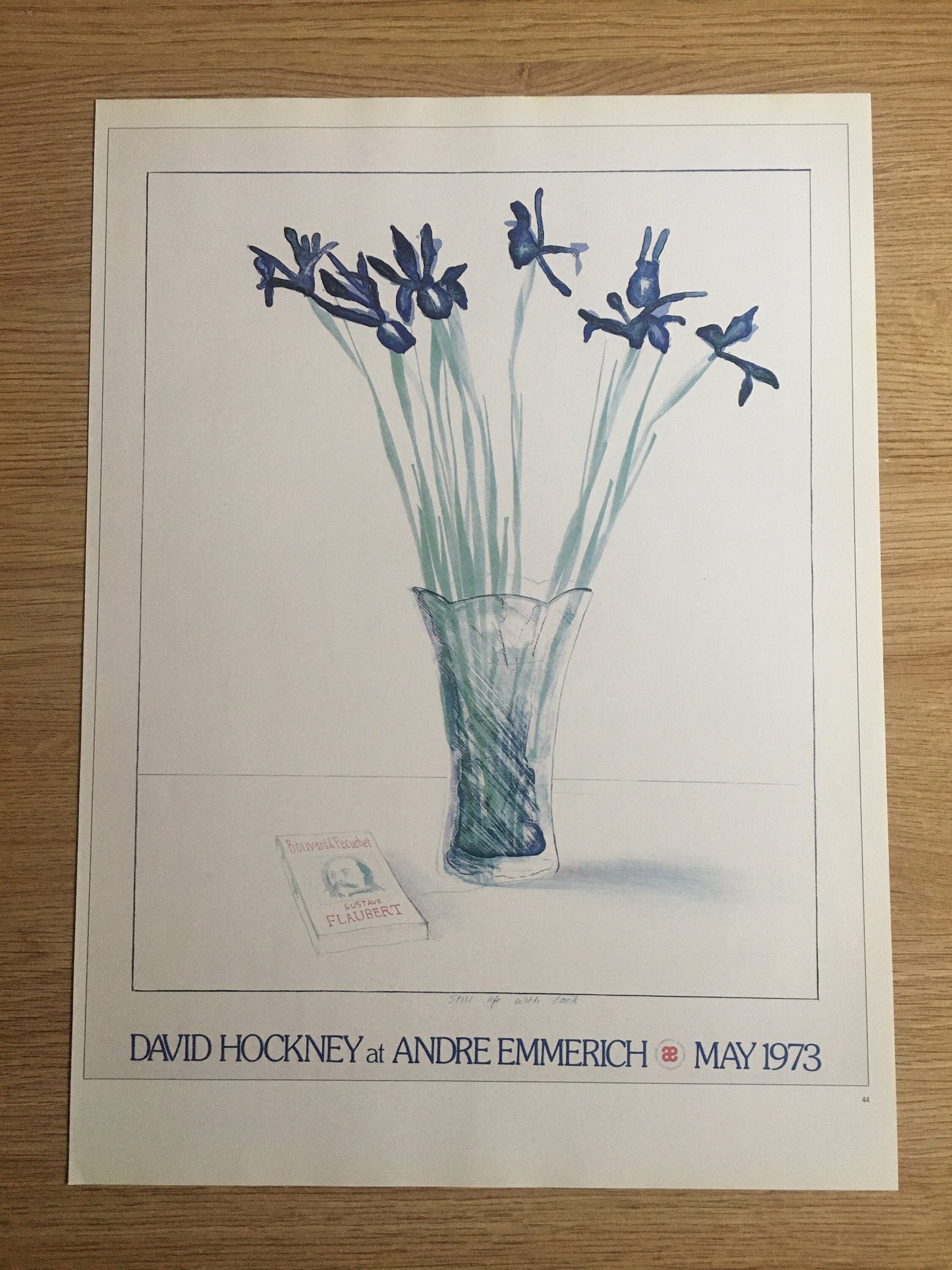 Vintage 1987 DAVID HOCKNEY Print - "Still Life with Flowers", Exhibition Poster - Hockney Wall Art - Hockney Poster - 10.25 x 14 Inches