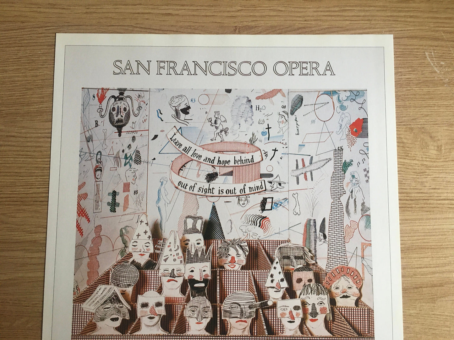 Vintage 1987 DAVID HOCKNEY Print - San Francisco Opera, Exhibition Poster - Hockney Wall Art - Hockney Poster - 10.25 x 14 Inches