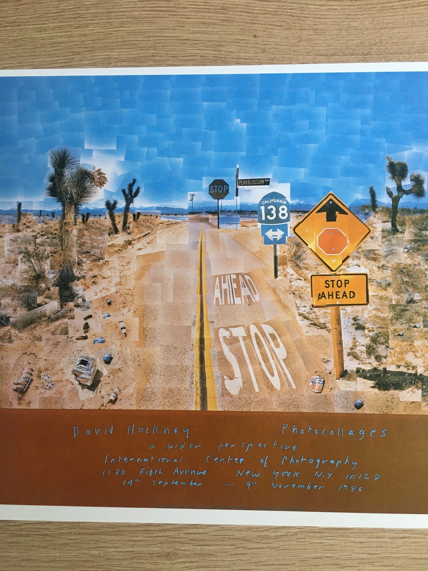 Vintage 1987 DAVID HOCKNEY Print - Centre of Photography New York 1986, Exhibition Poster - Hockney Wall Art - 10.25 x 14 Inches