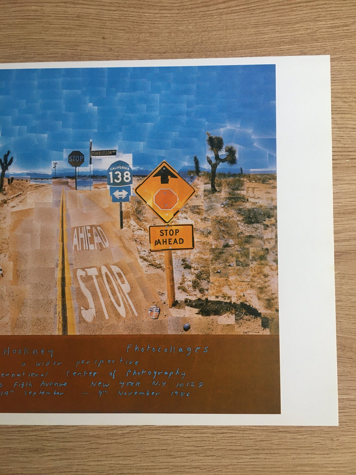 Vintage 1987 DAVID HOCKNEY Print - Centre of Photography New York 1986, Exhibition Poster - Hockney Wall Art - 10.25 x 14 Inches