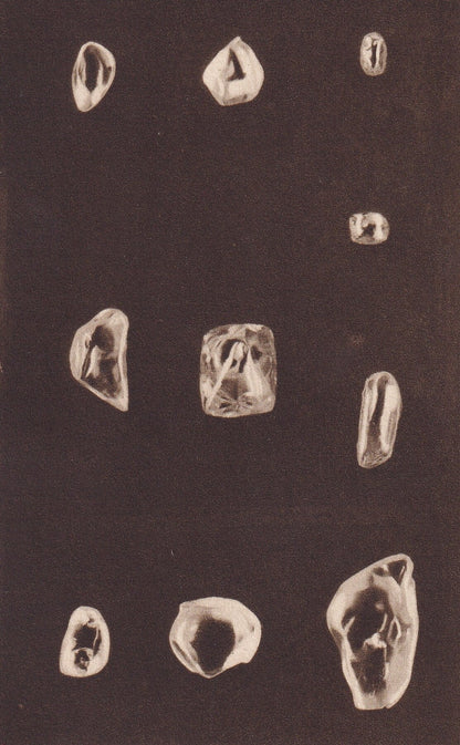 1934 UNCUT DIAMONDS Print - Original Vintage Print - Diamond Wall Art - Mineral Wall Art - 89 Years Old - 9.15 x 6 Inches