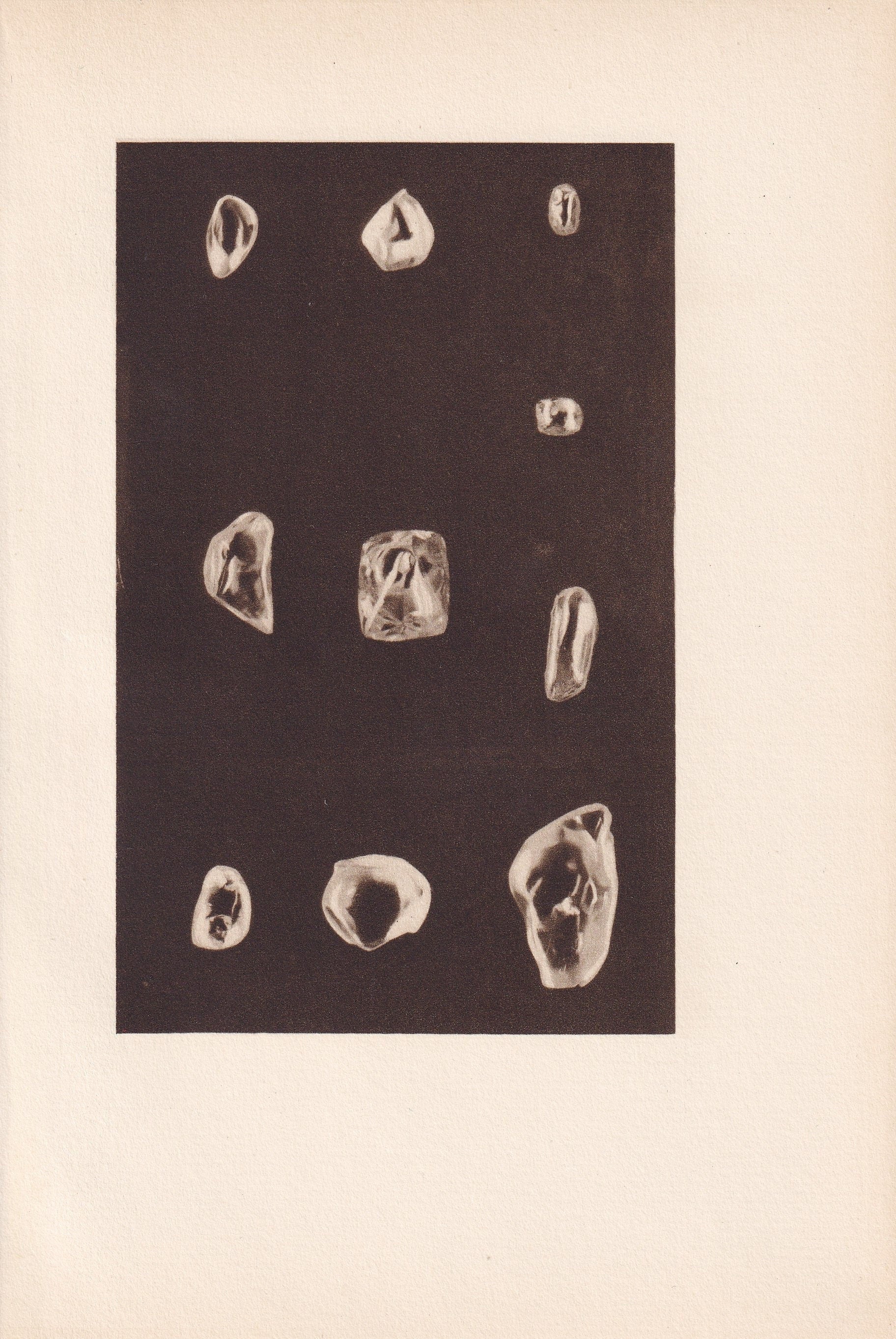 1934 UNCUT DIAMONDS Print - Original Vintage Print - Diamond Wall Art - Mineral Wall Art - 89 Years Old - 9.15 x 6 Inches