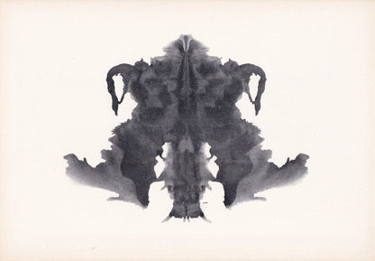1948 RORSCHACH INKBLOT TEST Card - Inkblot Test Print - Psychology Wall Art - Psychiatry Wall Art - Inkblot Wall Art - 9.5 x 6.7 Inches