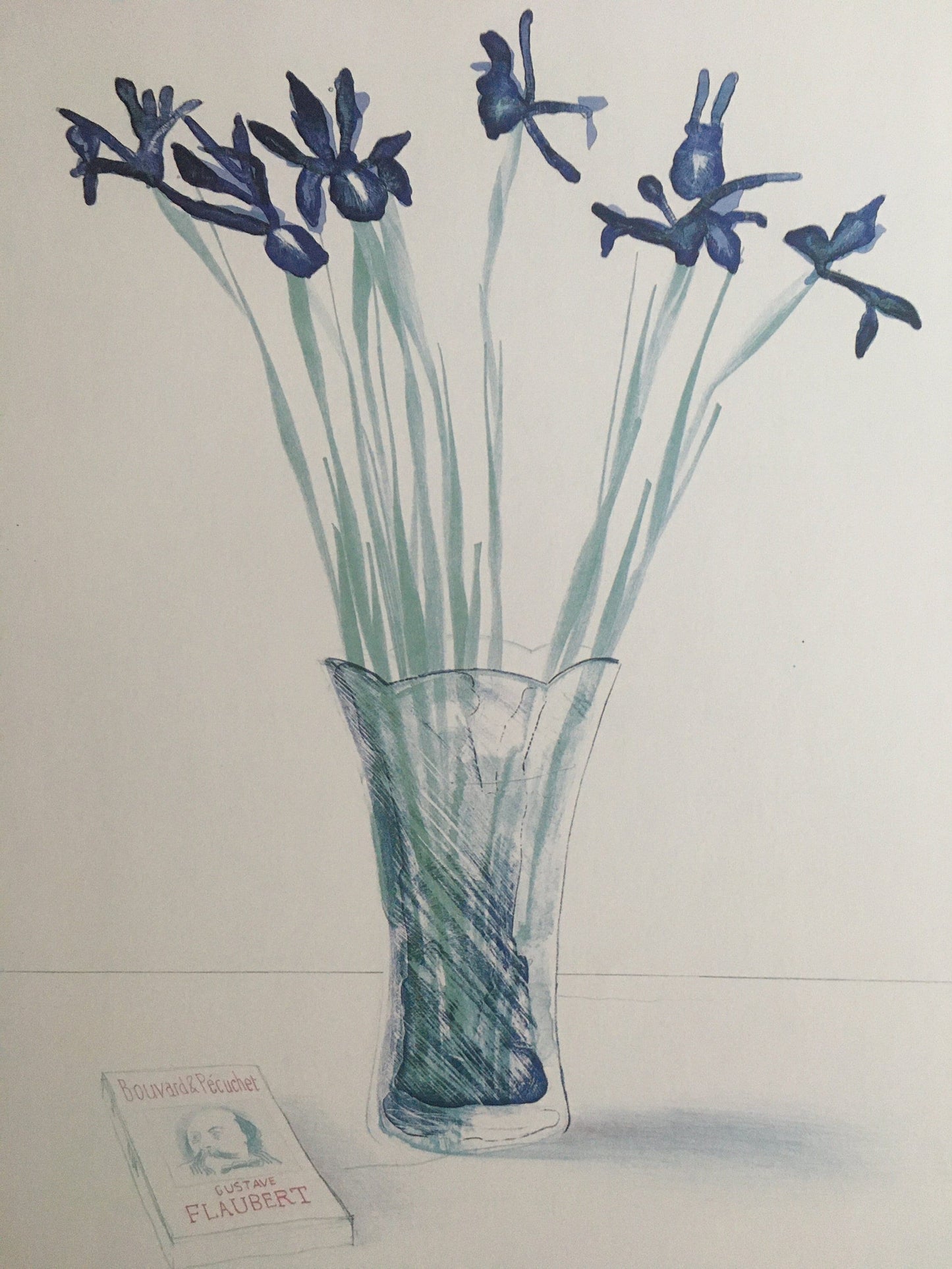 Vintage 1987 DAVID HOCKNEY Print - "Still Life with Flowers", Exhibition Poster - Hockney Wall Art - Hockney Poster - 10.25 x 14 Inches