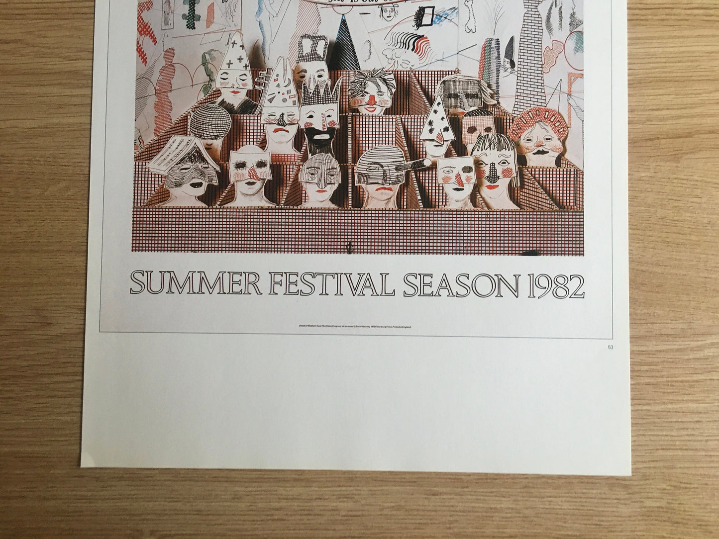 Vintage 1987 DAVID HOCKNEY Print - San Francisco Opera, Exhibition Poster - Hockney Wall Art - Hockney Poster - 10.25 x 14 Inches