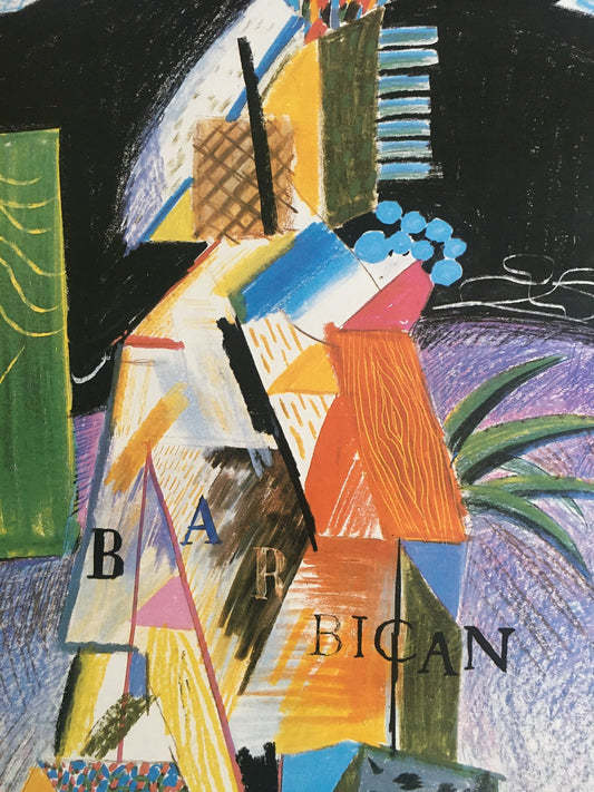 Vintage 1987 DAVID HOCKNEY Print - Barbican Centre for the Arts 1982, Exhibition Poster - Hockney Wall Art - 10.25 x 14 Inches