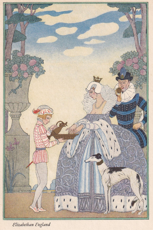 1928 PERFUME by GEORGE BARBIER Print - Original Antique Print - Pochoir - Art Deco Perfume Print - Art Deco Wall Art - 6.4 x 