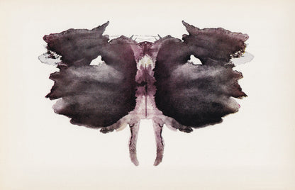 1958 HOLTZMAN INKBLOT TEST Card - Inkblot Test Print - Psychology Wall Art - Psychiatry Wall Art - Inkblot Wall Art - 8.5 x 5.5 Inches