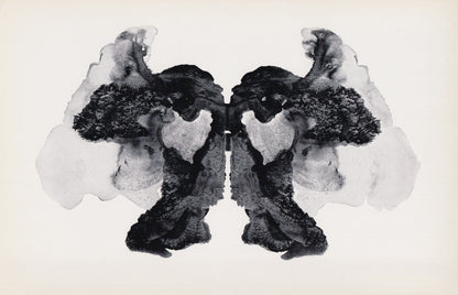 1958 HOLTZMAN INKBLOT TEST Card - Inkblot Test Print - Psychology Wall Art - Psychiatry Wall Art - Inkblot Wall Art - 8.5 x 5.5 Inches